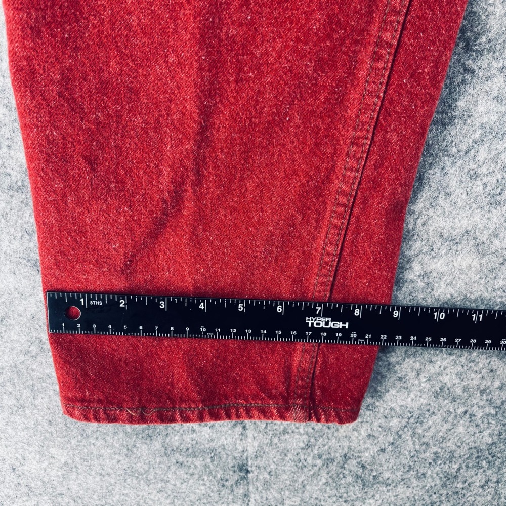 Vintage Levi 501 Jeans Men 38x32 Red Button Fly Baggy Denim Made in USA 1990s - Picture 12 of 16